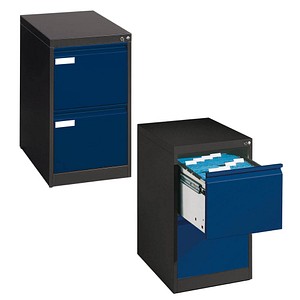 CP C 2000 Acurado Hängeregistraturschrank anthrazit, enzianblau 2 Schubladen 43,3 x 59,0 x 73,3 cm von Cp