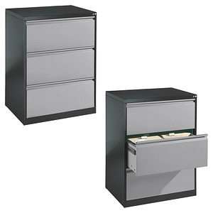 CP C 2000 Acurado Hängeregistraturschrank grau, dunkelgrau 3 Schubladen 78,7 x 59,0 x 104,5 cm von Cp