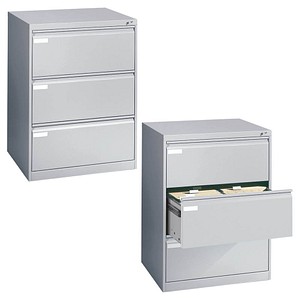 CP C 2000 Acurado Hängeregistraturschrank silber 3 Schubladen 78,7 x 59,0 x 104,5 cm von Cp