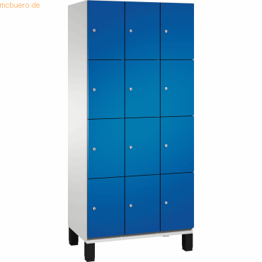 CP Fächerschrank 4510330S10019 Füße 12 Fächer B900mm lichtgrau/enzianb CP Fächerschrank 4510330S10019 Füße 12 Fächer B900mm lichtgrau/enzianb von Cp