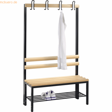 CP Garderobenbank 8050110S10001 m. Schuhrost 1710x1000x403mm silbergra von Cp