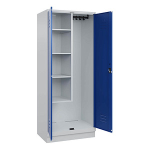 CP Putzmittelschrank Classic PLUS 080120-02 S10003 enzianblau, lichtgrau 80,0 x 50,0 x 195,0 cm, aufgebaut von Cp