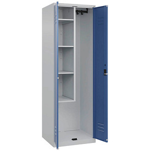 CP Putzmittelschrank Classic Plus 080100-00 S10005 fernblau, lichtgrau 60,0 x 50,0 x 185,0 cm, aufgebaut von Cp