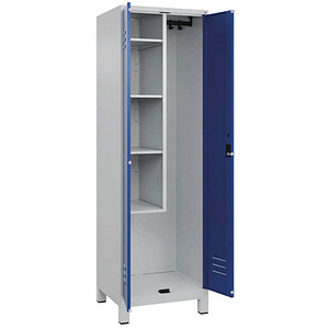 CP Putzmittelschrank Classic Plus 080110-00 S10003 enzianblau, lichtgrau 60,0 x 50,0 x 195,0 cm, aufgebaut von Cp