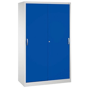 CP Schiebetürenschrank C 2000 Acurado, 2040-00 S10167 lichtgrau, enzianblau 4 Fachböden 120,0 x 40,0 x 195,0 cm von Cp