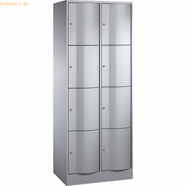 CP Schließfachschrank 8470272 S10097 8 Fächer 1950x770x540mm weißalumi von Cp