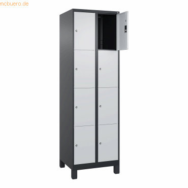 CP Schließfachschrank Classic PLUS 2x4 Fächer 1950x600x500mm schwarzgr CP Schließfachschrank Classic PLUS 2x4 Fächer 1950x600x500mm schwarzgr von Cp