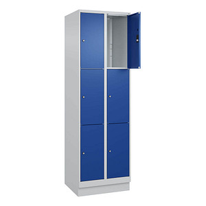 CP Schließfachschrank Classic PLUS enzianblau, lichtgrau 080020-203 S10003, 6 Schließfächer 60,0 x 50,0 x 195,0 cm von Cp