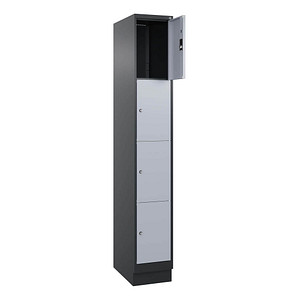 CP Schließfachschrank Classic PLUS schwarzgrau, weißaluminium 080020-104 S10013, 4 Schließfächer 30,0 x 50,0 x 185,0 cm CP Schließfachschrank Classic PLUS schwarzgrau, weißaluminium 080020-104 S10013, 4 Schließfächer 30,0 x 50,0 x 185,0 cm von Cp