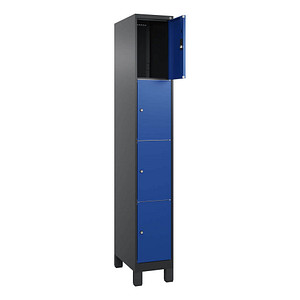 CP Schließfachschrank Classic Plus enzianblau, schwarzgrau 080010-104 S10030, 4 Schließfächer 30,0 x 50,0 x 195,0 cm CP Schließfachschrank Classic Plus enzianblau, schwarzgrau 080010-104 S10030, 4 Schließfächer 30,0 x 50,0 x 195,0 cm von Cp