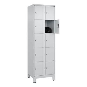 CP Schließfachschrank Classic Plus lichtgrau 080010-205 S10009, 10 Schließfächer 60,0 x 50,0 x 195,0 cm von Cp