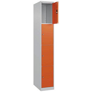 CP Schließfachschrank Classic Plus reinorange 080000-104 S10000, 4 Schließfächer 30,0 x 50,0 x 185,0 cm von Cp