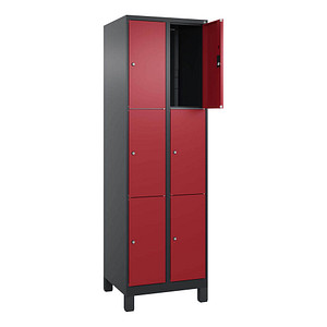 CP Schließfachschrank Classic Plus rubinrot, schwarzgrau 080010-203 S10035, 6 Schließfächer 60,0 x 50,0 x 195,0 cm CP Schließfachschrank Classic Plus rubinrot, schwarzgrau 080010-203 S10035, 6 Schließfächer 60,0 x 50,0 x 195,0 cm von Cp
