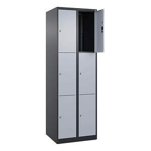 CP Schließfachschrank Classic Plus schwarzgrau, weißaluminium 080000-203 S10041, 6 Schließfächer 60,0 x 50,0 x 185,0 cm CP Schließfachschrank Classic Plus schwarzgrau, weißaluminium 080000-203 S10041, 6 Schließfächer 60,0 x 50,0 x 185,0 cm von Cp