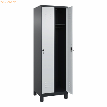 CP Spind Classic PLUS 2 Abteile 1950x600x500mm schwarzgrau/lichtgrau CP Spind Classic PLUS 2 Abteile 1950x600x500mm schwarzgrau/lichtgrau von Cp