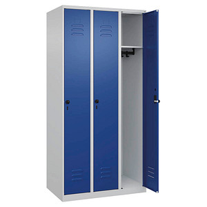 CP Spind Classic Plus lichtgrau, enzianblau 080000-30 S10003, 3 Schließfächer 90,0 x 50,0 x 185,0 cm CP Spind Classic Plus lichtgrau, enzianblau 080000-30 S10003, 3 Schließfächer 90,0 x 50,0 x 185,0 cm von Cp