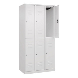 CP Spind Classic Plus verkehrsweiß 080300-30 S10040, 6 Schließfächer 90,0 x 50,0 x 185,0 cm von Cp