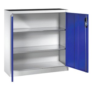 CP Stahlschrank 8530-000 S10117 lichtgrau, enzianblau 120,0 x 40,0 x 120,0 cm, aufgebaut von Cp