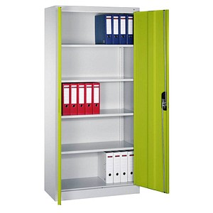 CP Stahlschrank C 2000 Acurado 9260-000 S11687 lichtgrau, clowngrün 93,0 x 40,0 x 195,0 cm, aufgebaut von Cp