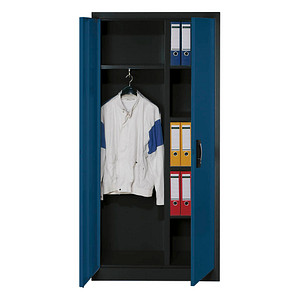 CP Stahlschrank C 2000 Acurado 9260-30 S10338 anthrazit, enzianblau 93,0 x 40,0 x 195,0 cm, aufgebaut von Cp