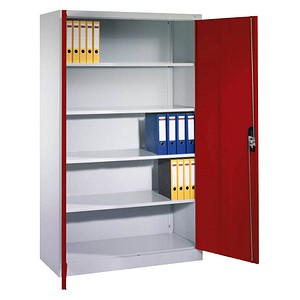 CP Stahlschrank C 2000 Acurado 9480-000 S10589 lichtgrau, rubinrot 120,0 x 50,0 x 195,0 cm, aufgebaut von Cp