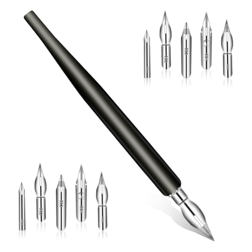 Cpolebev 11-Teiliges Comic-Stiftfederset, mit 10 Edelstahl-Ersatzfedern zum Schreiben, Zeichnen, Unterschreiben und Skizzieren Cpolebev 11-Teiliges Comic-Stiftfederset, mit 10 Edelstahl-Ersatzfedern zum Schreiben, Zeichnen, Unterschreiben und Skizzieren von Cpolebev