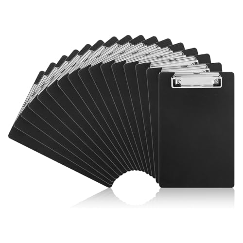 Cpolebev 16er-Pack Kleine Klemmbretter, 6 X 9, Mini-Klemmbretter mit Stifthalter-Clip, A5-Memo-Klemmbrett von Cpolebev