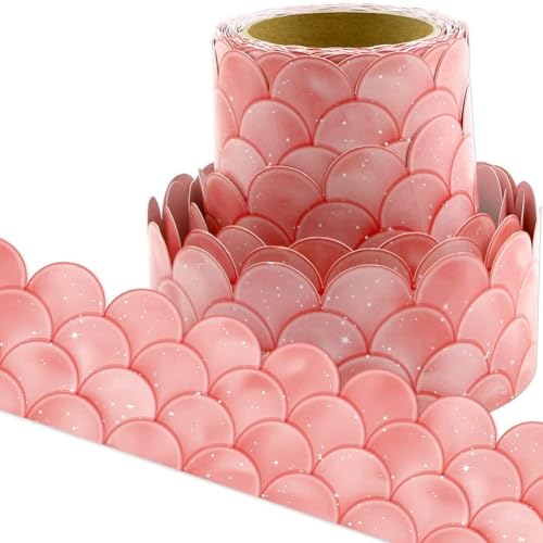 Cpolebev 20M Ombre Rosa Jakobsmuscheln Bulletin Board Borders Regenbogen Gerade Grenzen Klassenzimmer oder Hause Schule Dekoration von Cpolebev