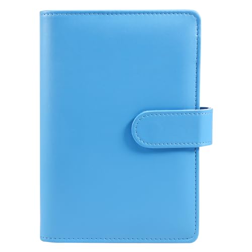 Cpolebev 25 StüCk A6 PU Leder Budget Binder Set, Binder Abdeckung Personal Planner Binder für Geld Sparen Geld UmschläGe System Blau von Cpolebev