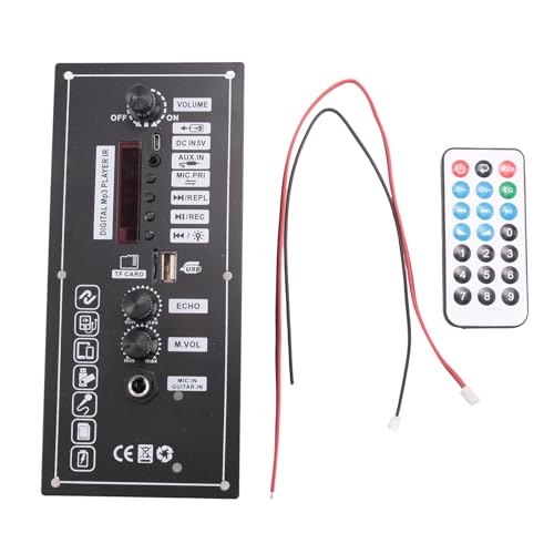 Cpolebev Auto-Verstärkerplatine, Auto-Bluetooth-Audioverstärker mit Höhen- und Bassregelung, 3,7-V-Lithium-Batterie-Ladeaustausch von Cpolebev