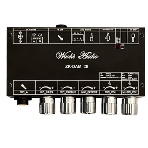 Cpolebev DAM H1 Karaoke-Reverb-Board, USB-Decoder-Board, Mikrofon, Front-Stage-Board, Front-Effekt-Mikrofon, Singen mit Bluetooth, USB-Decoder-Board (A) von Cpolebev