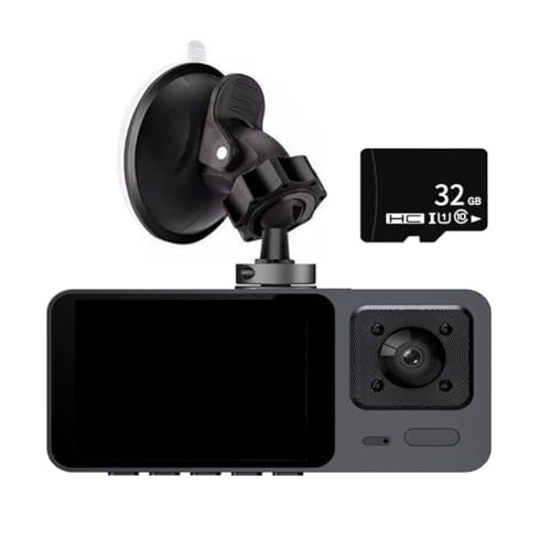 Cpolebev Dashcam Vorne und Innen, WLAN 1080P mit 32G-Speicherkarte, 2-Bildschirm, 170°-Weitwinkel-Nachtsicht, WDR, 24-Stunden-Parkmodus Cpolebev Dashcam Vorne und Innen, WLAN 1080P mit 32G-Speicherkarte, 2-Bildschirm, 170°-Weitwinkel-Nachtsicht, WDR, 24-Stunden-Parkmodus von Cpolebev