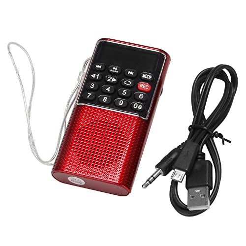 Cpolebev L-328 Mini Tragbare Tasche FM Auto Scan Radio Musik Audio MP3 Spieler Kleiner AußEn Lautsprecher mit Sprachrekorder von Cpolebev