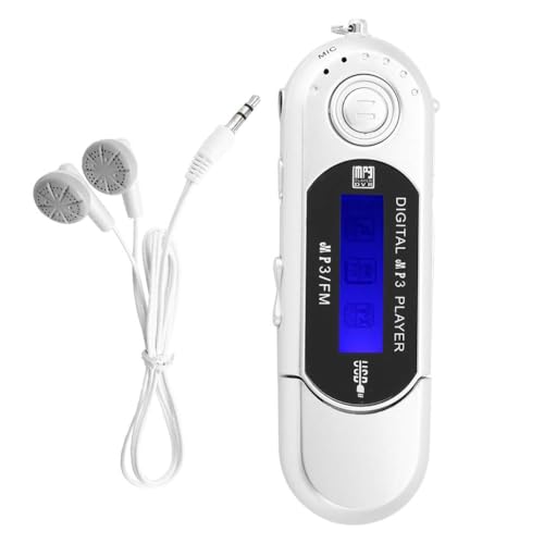 Cpolebev MP3-Player mit Kopfhörer 8 GB, Tragbar mit LCD-Bildschirm zum Gehen und (Silber) von Cpolebev
