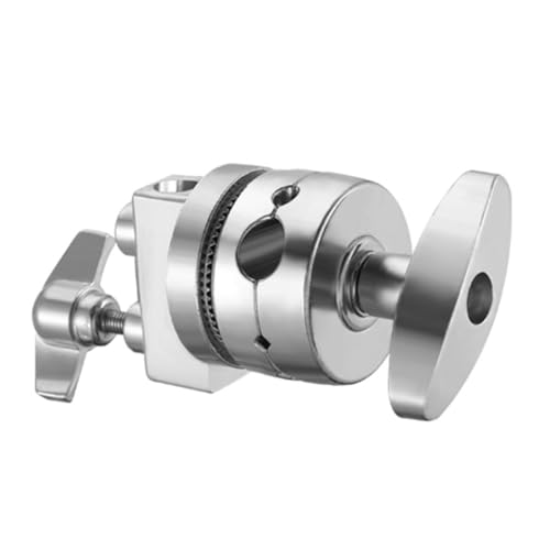Cpolebev Multifunktions-Lichtstativ-Montageadapter, Robuster Schwenkkopfhalter, Griffkopf für Ständerverlängerungsausleger (Silber) von Cpolebev
