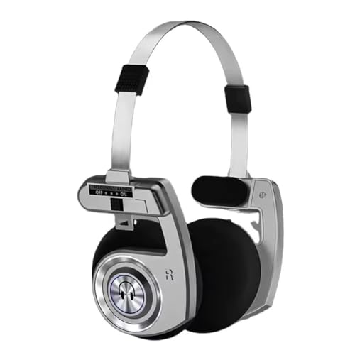 Cpolebev Retro-Kopfhörer, Kabellose Bluetooth-Kopfhörer, Stereo-Mikrofon-Kopfhörer, HiFi-Kopfhörer mit Geräuschunterdrückung von Cpolebev