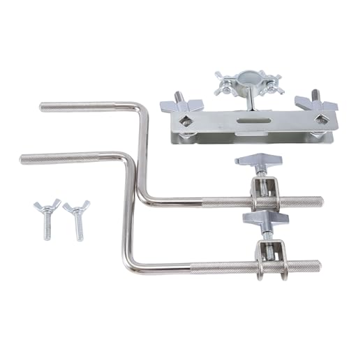 Cpolebev Trommelverlängerungsklemme, Trommel-Kuhglockenhalterung, Basstrommel-Kuhglockenhalter für Kuhglocken-Becken, Musikinstrument, Perkussion, 2 Köpfe, Einfach zu Bedienen Cpolebev Trommelverlängerungsklemme, Trommel-Kuhglockenhalterung, Basstrommel-Kuhglockenhalter für Kuhglocken-Becken, Musikinstrument, Perkussion, 2 Köpfe, Einfach zu Bedienen von Cpolebev