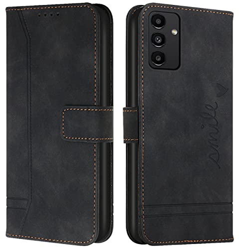 Cqkob Handyhülle für Samsung Galaxy A13 5G Lederhülle mit Magnetverschluss - Schutzhülle mit Kartenfach, Geldhalter und verstellbarem Klappständer Handytasche ,Schwarz Cqkob Handyhülle für Samsung Galaxy A13 5G Lederhülle mit Magnetverschluss - Schutzhülle mit Kartenfach, Geldhalter und verstellbarem Klappständer Handytasche ,Schwarz von Cqkob
