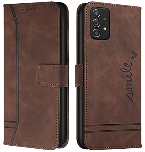 Cqkob Handyhülle für Samsung Galaxy A32 4G Lederhülle mit Magnetverschluss - Schutzhülle mit Kartenfach, Geldhalter und verstellbarem Klappständer Handytasche ,Kaffee Cqkob Handyhülle für Samsung Galaxy A32 4G Lederhülle mit Magnetverschluss - Schutzhülle mit Kartenfach, Geldhalter und verstellbarem Klappständer Handytasche ,Kaffee von Cqkob
