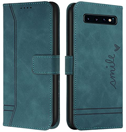 Cqkob Handyhülle für Samsung Galaxy S10 Plus/S10+ Lederhülle mit Magnetverschluss - Schutzhülle mit Kartenfach, Geldhalter und verstellbarem Klappständer Handytasche ,Militärgrün Cqkob Handyhülle für Samsung Galaxy S10 Plus/S10+ Lederhülle mit Magnetverschluss - Schutzhülle mit Kartenfach, Geldhalter und verstellbarem Klappständer Handytasche ,Militärgrün von Cqkob