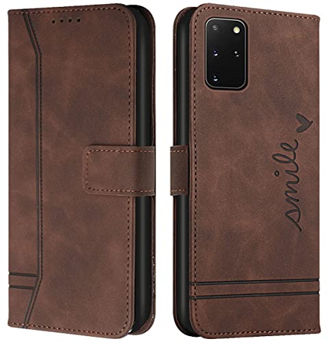 Cqkob Handyhülle für Samsung Galaxy S20 Plus/S20+ Lederhülle mit Magnetverschluss - Schutzhülle mit Kartenfach, Geldhalter und verstellbarem Klappständer Handytasche ,Kaffee Cqkob Handyhülle für Samsung Galaxy S20 Plus/S20+ Lederhülle mit Magnetverschluss - Schutzhülle mit Kartenfach, Geldhalter und verstellbarem Klappständer Handytasche ,Kaffee von Cqkob