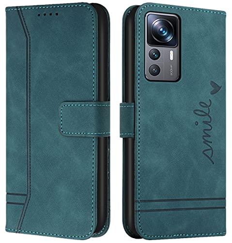 Cqkob Handyhülle für Xiaomi 12T/12T Pro Lederhülle mit Magnetverschluss - Schutzhülle mit Kartenfach, Geldhalter und verstellbarem Klappständer Handytasche ,Militärgrün Cqkob Handyhülle für Xiaomi 12T/12T Pro Lederhülle mit Magnetverschluss - Schutzhülle mit Kartenfach, Geldhalter und verstellbarem Klappständer Handytasche ,Militärgrün von Cqkob