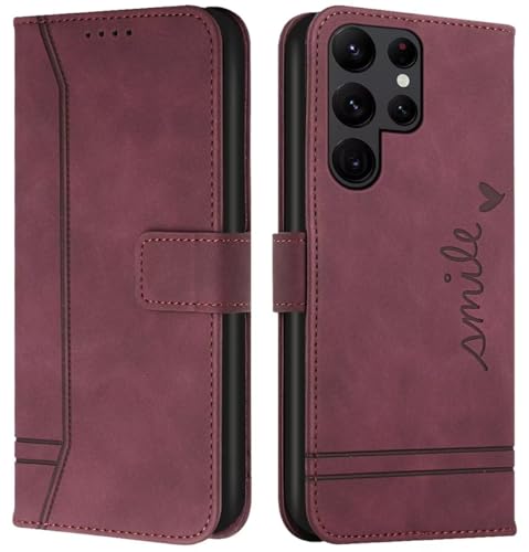 Cqkob Handyhülle für Xiaomi Poco X3 NFC Lederhülle mit Magnetverschluss - Schutzhülle mit Kartenfach, Geldhalter und verstellbarem Klappständer Handytasche,Burgunderrot Cqkob Handyhülle für Xiaomi Poco X3 NFC Lederhülle mit Magnetverschluss - Schutzhülle mit Kartenfach, Geldhalter und verstellbarem Klappständer Handytasche,Burgunderrot von Cqkob
