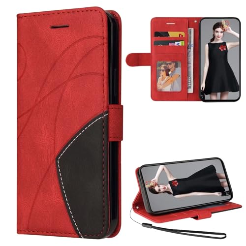 Cqkob Handyhülle für Xiaomi Redmi Note 12 4G, Leder PU Brieftasche Handyhülle Flip Case Silikon Bumper Schutzhülle Klapphülle. Lederhülle mit Kartenfächern und Standfunktion-Rot Cqkob Handyhülle für Xiaomi Redmi Note 12 4G, Leder PU Brieftasche Handyhülle Flip Case Silikon Bumper Schutzhülle Klapphülle. Lederhülle mit Kartenfächern und Standfunktion-Rot von Cqkob