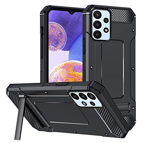 Cqkob Hülle Kompatibel mit Samsung Galaxy A23/A13/M13 5G/A04S/A32 5G, doppellagig stoßfest Schutzhülle,Mit klappbarem Ständer,Kameraschutz Militärschutz rutschfest Ganzkörperschutz Handyhülle-Schwarz Cqkob Hülle Kompatibel mit Samsung Galaxy A23/A13/M13 5G/A04S/A32 5G, doppellagig stoßfest Schutzhülle,Mit klappbarem Ständer,Kameraschutz Militärschutz rutschfest Ganzkörperschutz Handyhülle-Schwarz von Cqkob