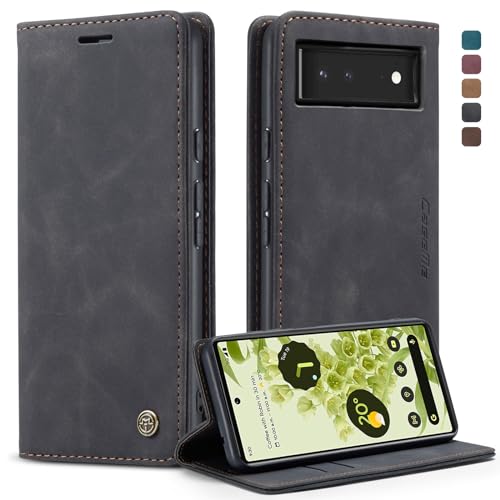Cracedily Handyhülle für Google Pixel 6 Hülle, Klapphülle Premium Lederhülle Klappbar Flip Case Tasche Magnet Kartenfach Standfunktion Klapphülle Schutzhülle für Google 6 Handyhülle, Schwarz Cracedily Handyhülle für Google Pixel 6 Hülle, Klapphülle Premium Lederhülle Klappbar Flip Case Tasche Magnet Kartenfach Standfunktion Klapphülle Schutzhülle für Google 6 Handyhülle, Schwarz von Cracedily
