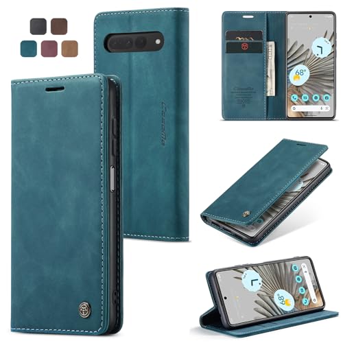 Cracedily Handyhülle für Google Pixel 7 Pro Hülle, Klapphülle Premium Lederhülle Klappbar Flip Case Tasche Magnet Kartenfach Standfunktion Klapphülle Schutzhülle für Google 7 Pro Handyhülle, Blaugrün Cracedily Handyhülle für Google Pixel 7 Pro Hülle, Klapphülle Premium Lederhülle Klappbar Flip Case Tasche Magnet Kartenfach Standfunktion Klapphülle Schutzhülle für Google 7 Pro Handyhülle, Blaugrün von Cracedily