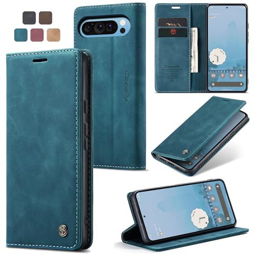 Cracedily Handyhülle für Google Pixel 9 Pro XL Hülle, Klapphülle Premium Lederhülle Klappbar Flip Case Tasche Magnet Kartenfach Standfunktion Klapphülle Schutzhülle für 9 Pro XL Handyhülle, Blaugrün Cracedily Handyhülle für Google Pixel 9 Pro XL Hülle, Klapphülle Premium Lederhülle Klappbar Flip Case Tasche Magnet Kartenfach Standfunktion Klapphülle Schutzhülle für 9 Pro XL Handyhülle, Blaugrün von Cracedily