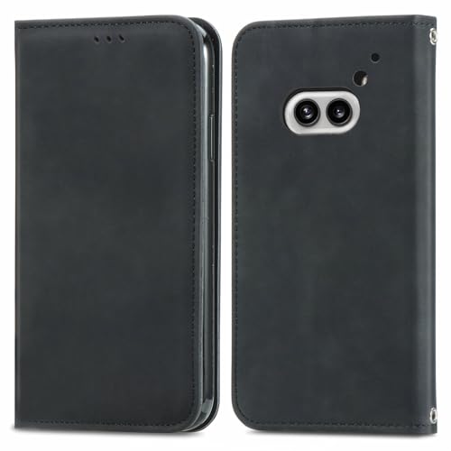 Cracedily Handyhülle für Nothing Phone 2A Hülle, Klapphülle Premium Lederhülle Klappbar Flip Case Tasche Magnet Kartenfach Standfunktion Klapphülle Schutzhülle für Nothing Phone 2A Plus, Schwarz von Cracedily