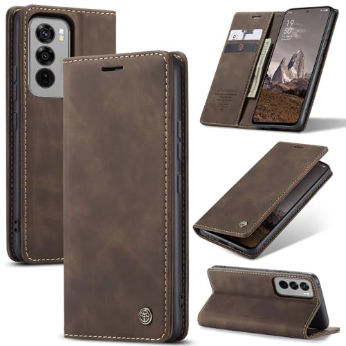 Cracedily Handyhülle für Oppo Reno12 5G Hülle, Klapphülle Premium Lederhülle Klappbar Flip Case Tasche Magnet Kartenfach Standfunktion Klapphülle Schutzhülle für Oppo Reno 12 5G, Kaffee Cracedily Handyhülle für Oppo Reno12 5G Hülle, Klapphülle Premium Lederhülle Klappbar Flip Case Tasche Magnet Kartenfach Standfunktion Klapphülle Schutzhülle für Oppo Reno 12 5G, Kaffee von Cracedily